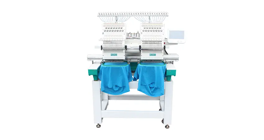Two Head Tubular Embroidery Machine