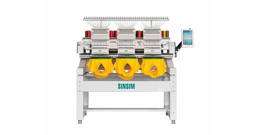 Three Head Tubular Embroidery Machine